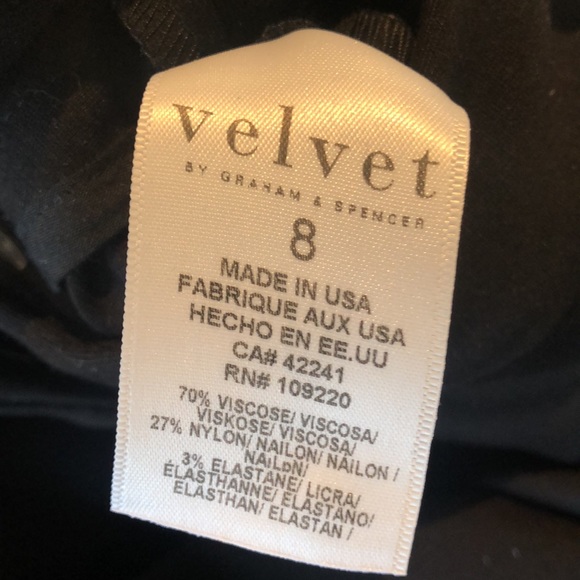 Velvet by Graham & Spencer Leona Black Ponte Wide Leg Trousers - Picture 9 of 9